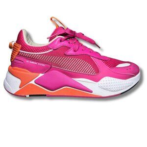 Puma Rs-X Toys 370750 Pink White Orange Running Shoes Women's Size 8.5 Jog